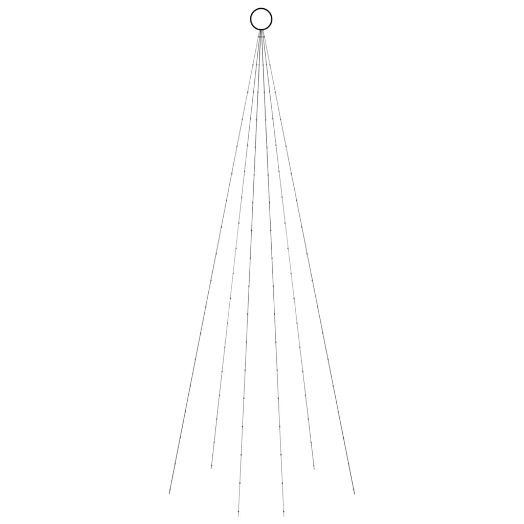 Vlaggenmast kerstboom 732 LED's koudwit 500 cm