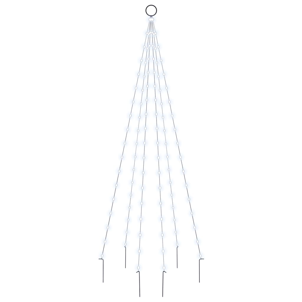 Vlaggenmast kerstboom 732 LED's koudwit 500 cm