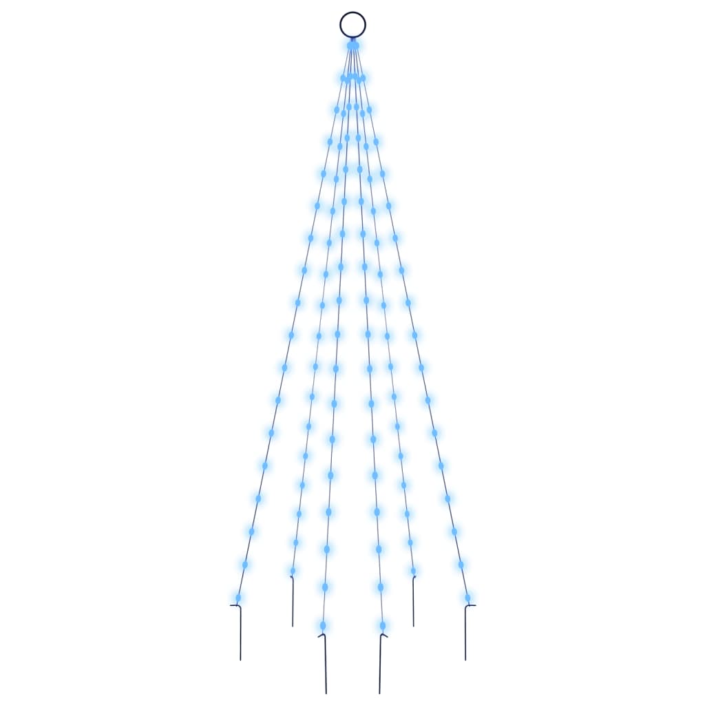 Vlaggenmast kerstboom 732 LED's koudwit 500 cm