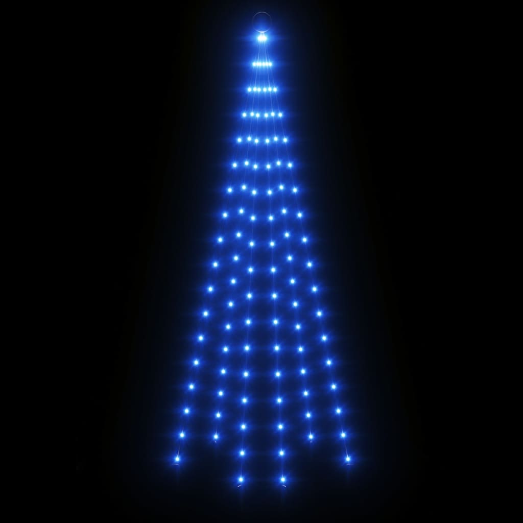 Vlaggenmast kerstboom 732 LED's koudwit 500 cm