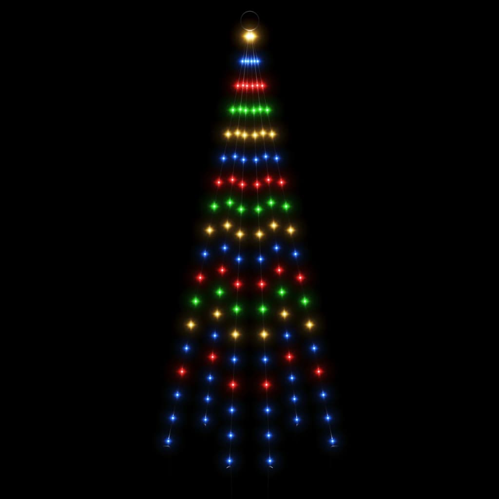 Vlaggenmast kerstboom 732 LED's koudwit 500 cm