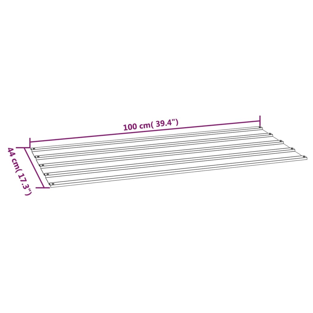 Dakpanelen 12 st 100x44 cm cortenstaal roestig