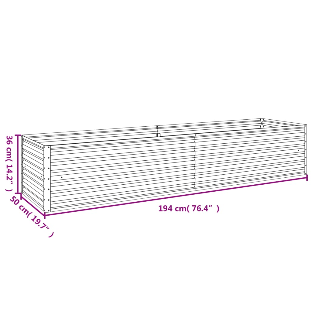 Plantenbak verhoogd 482x100x36 cm cortenstaal