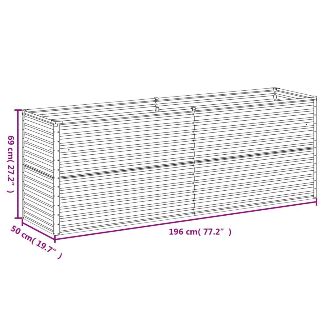 Plantenbak verhoogd 482x100x36 cm cortenstaal