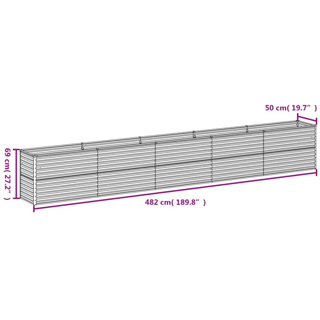 Plantenbak verhoogd 1150x100x36 cm cortenstaal