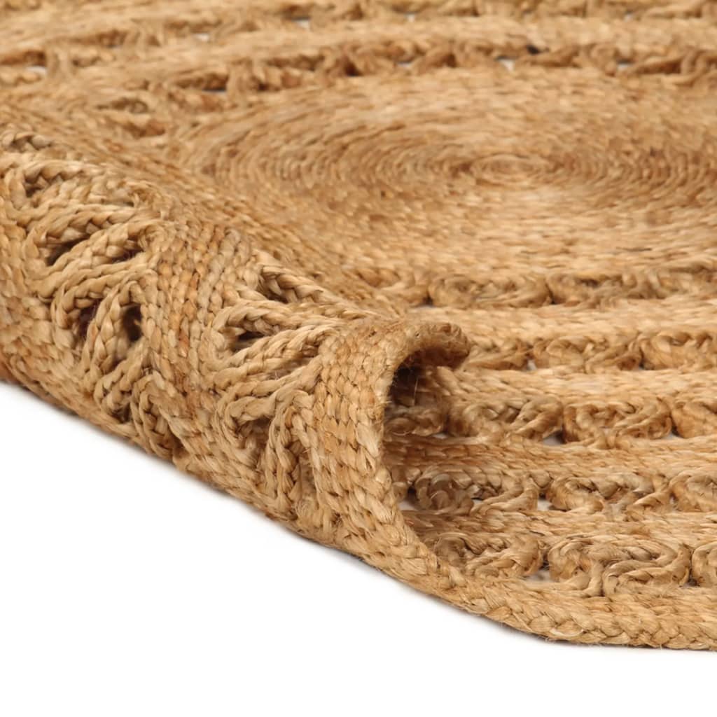 Tapijt rond 180 cm gevlochten jute