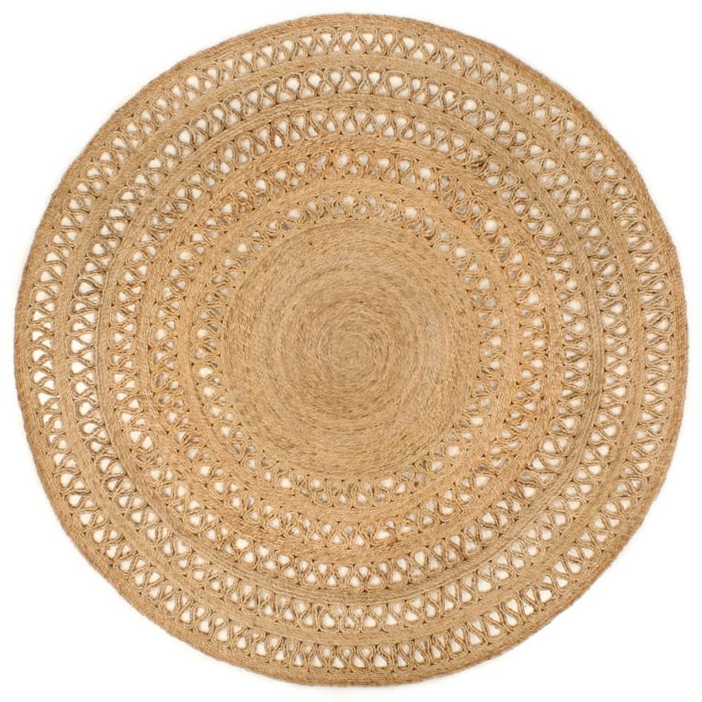 Tapijt rond 180 cm gevlochten jute