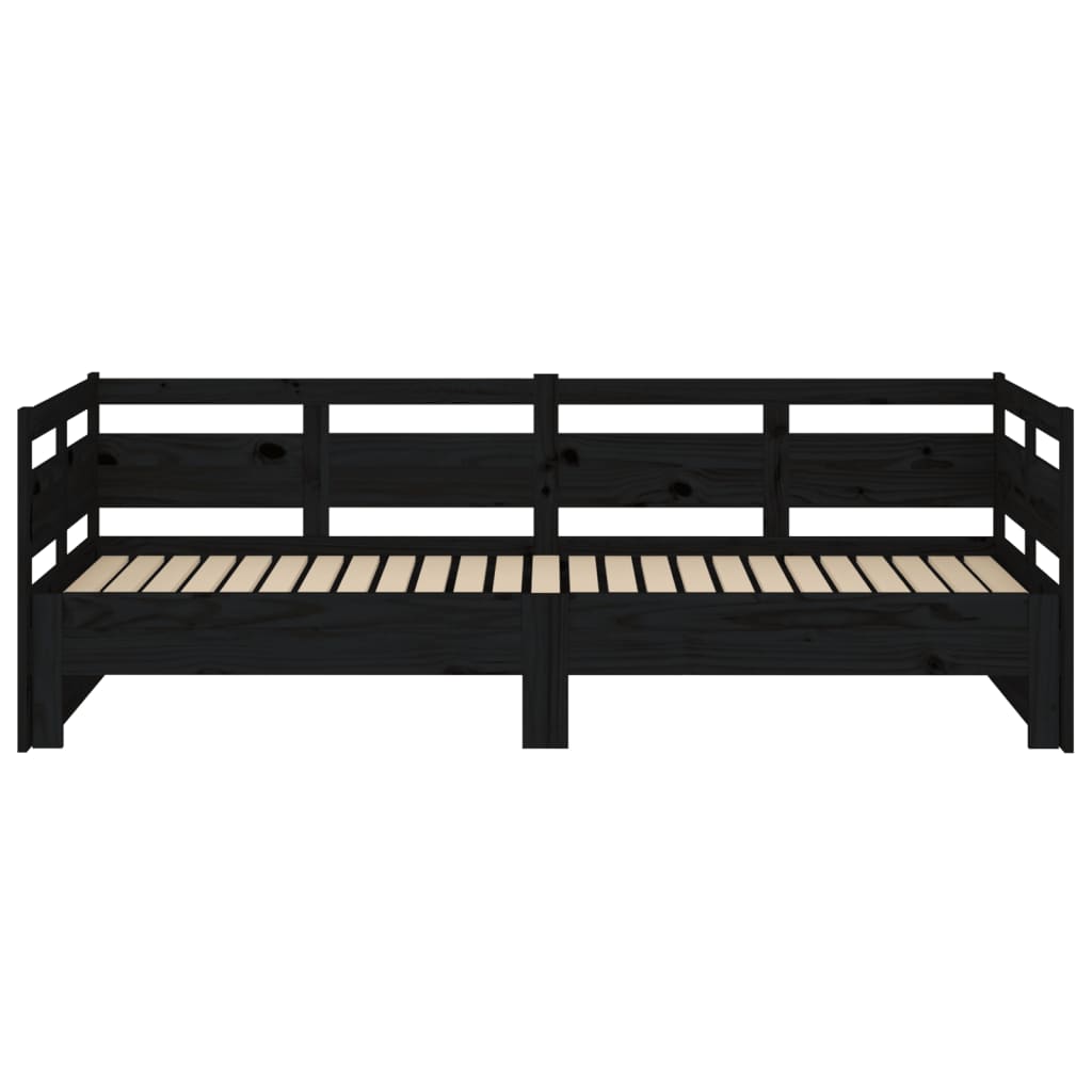 Slaapbank uitschuifbaar massief grenenhout 2x(80x200) cm