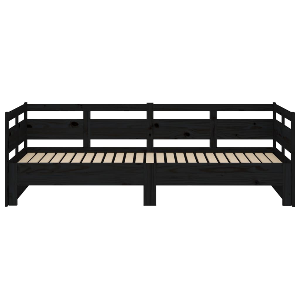 Slaapbank uitschuifbaar massief grenenhout 2x(80x200) cm