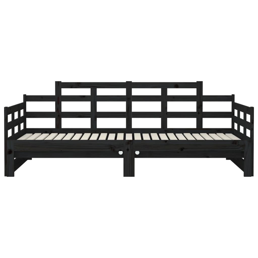 Slaapbank uitschuifbaar massief grenenhout 2x(80x200) cm