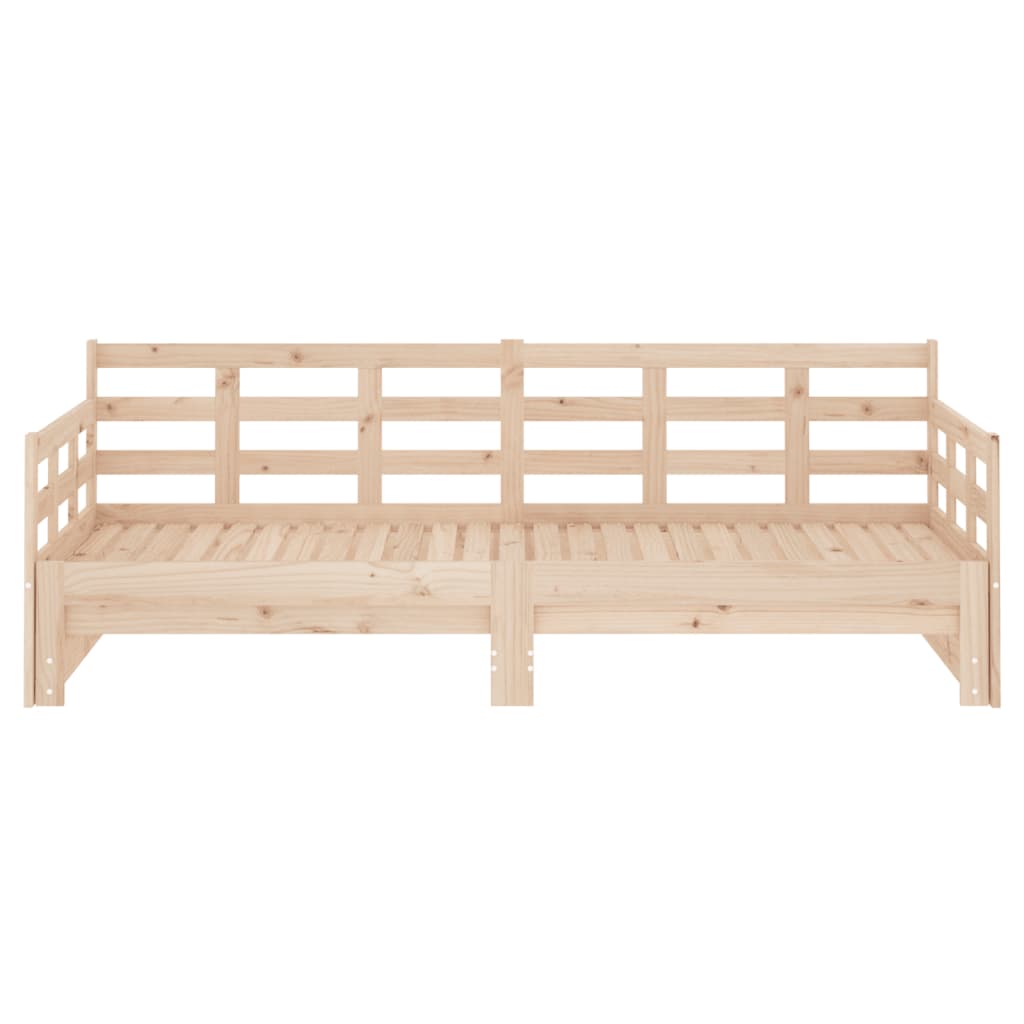 Slaapbank uitschuifbaar massief grenenhout 2x(80x200) cm