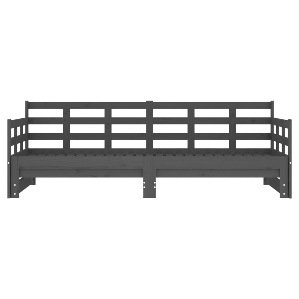 Slaapbank uitschuifbaar massief grenenhout 2x(80x200) cm