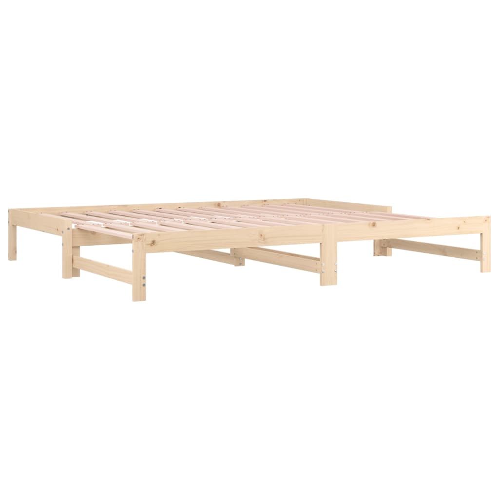 Slaapbank uitschuifbaar grenenhout 2x(90x200) cm