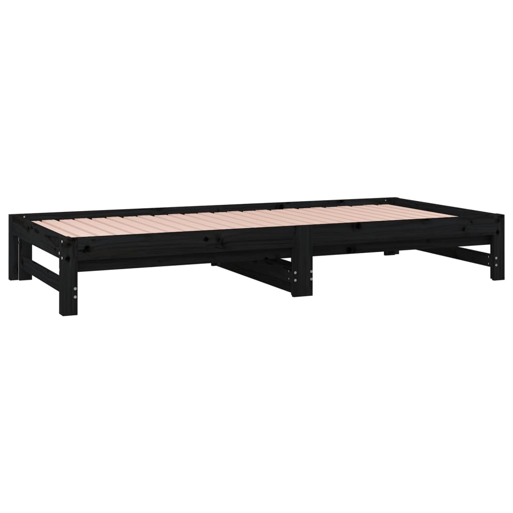 Slaapbank uitschuifbaar grenenhout 2x(90x200) cm