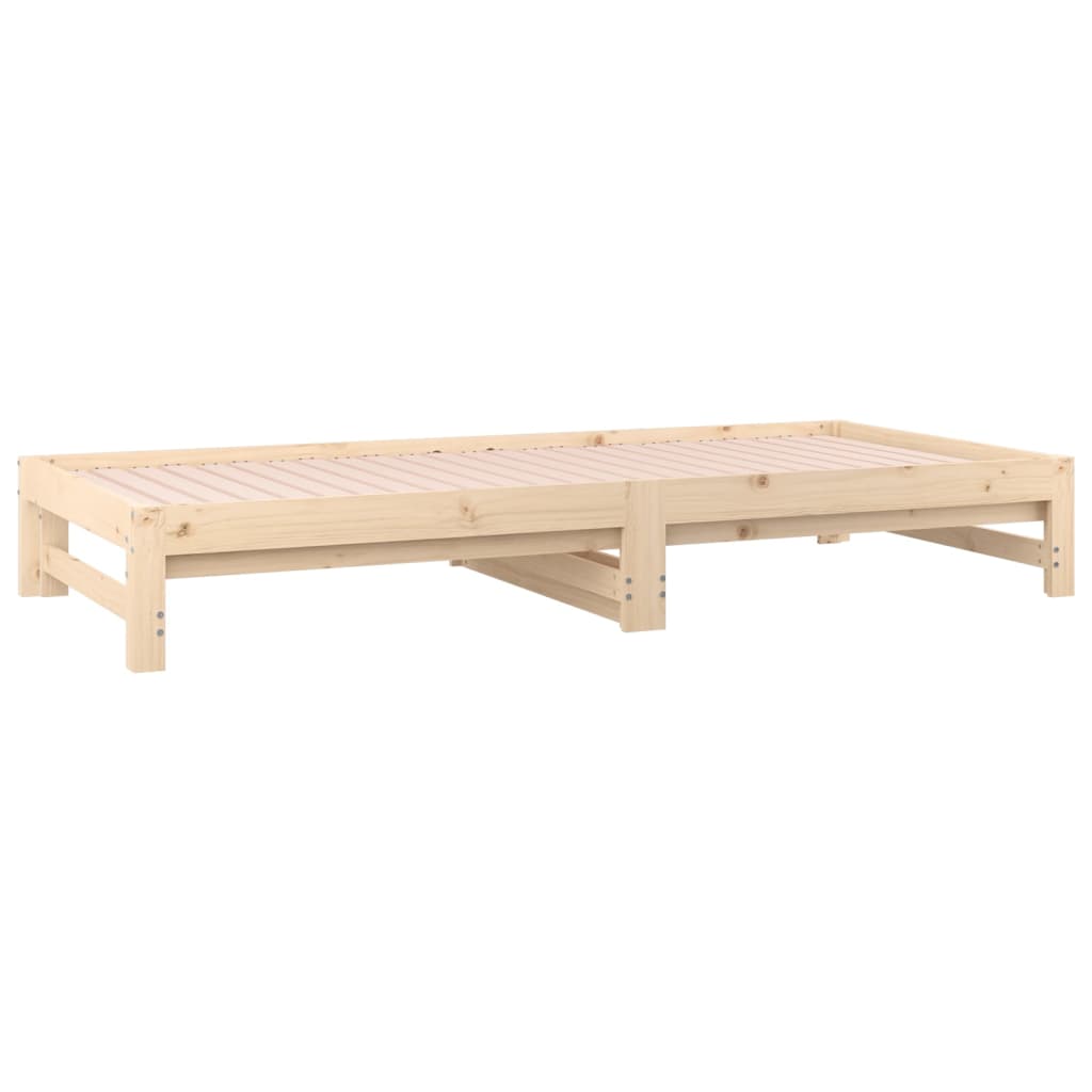 Slaapbank uitschuifbaar grenenhout 2x(90x200) cm