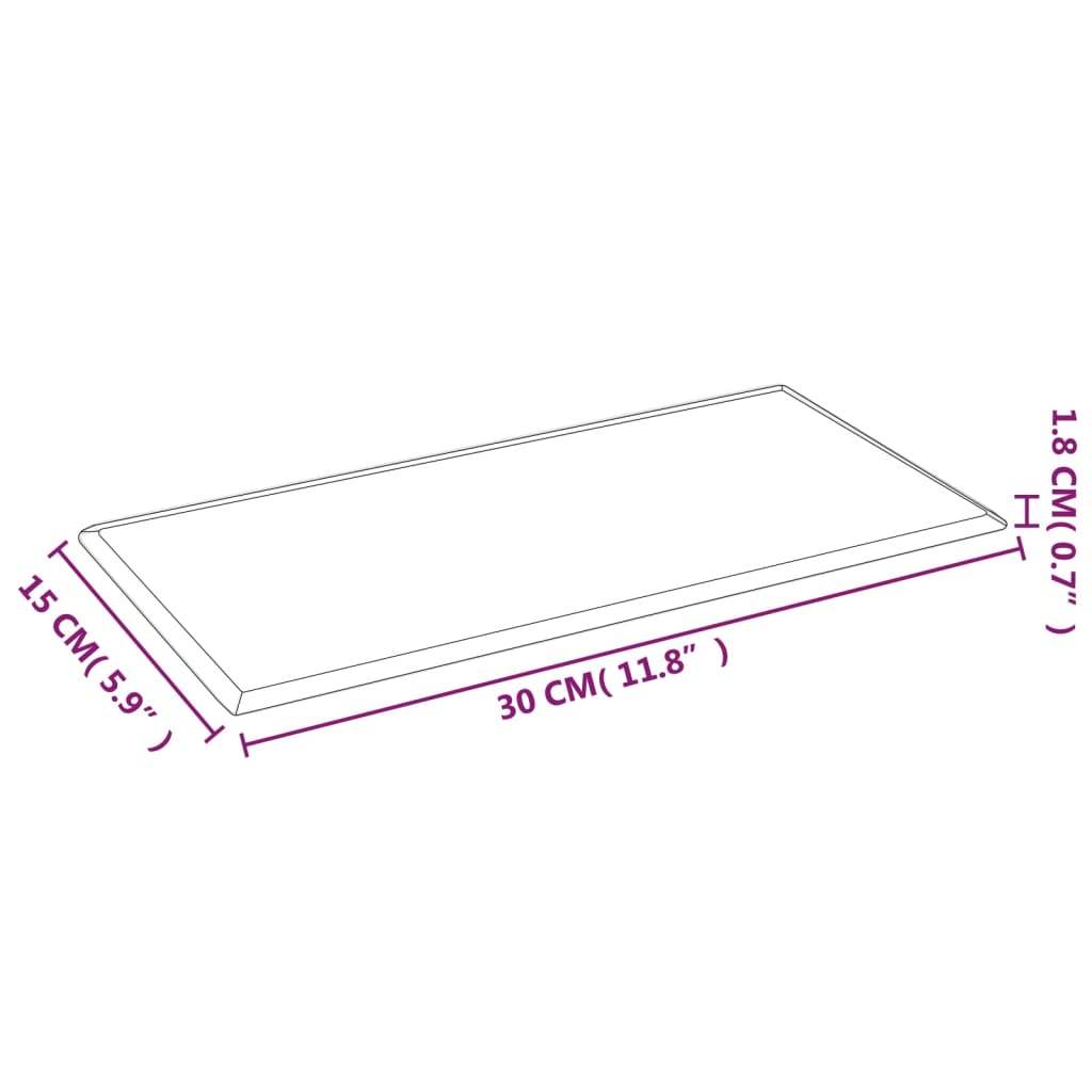 Wandpanelen 12 st 0,54 m² 30x15 cm kunstleer