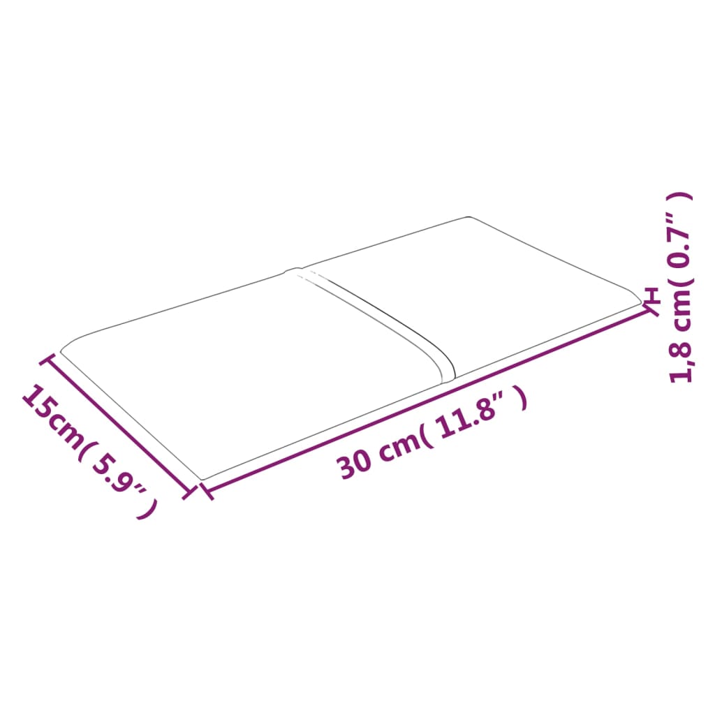 Wandpanelen 12 st 1,08 m² 60x15 cm stof