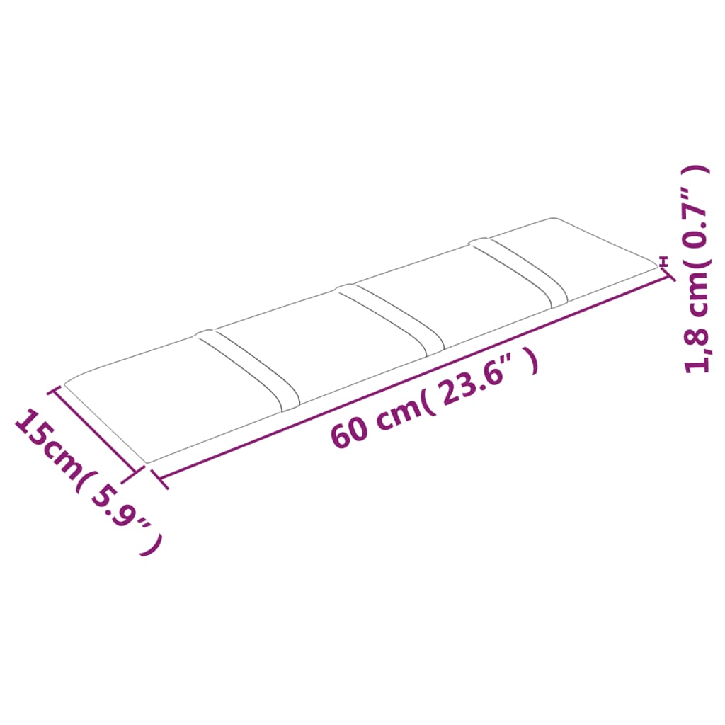 Wandpanelen 12 st 1,62 m² 90x15 cm fluweel