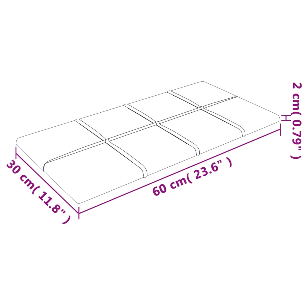 Wandpanelen 12 st 1,08 m² 60x15 cm stof