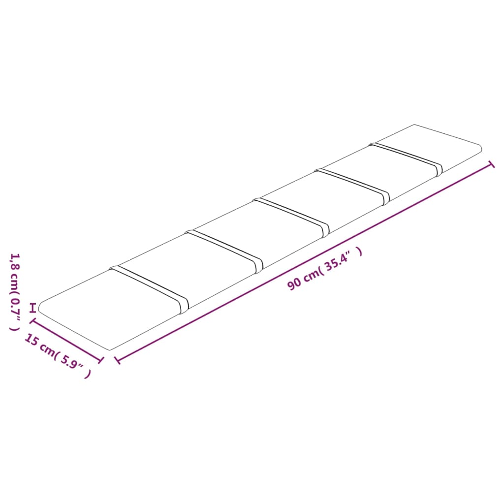 Wandpanelen 12 st 1,08 m² 30x30 cm stof