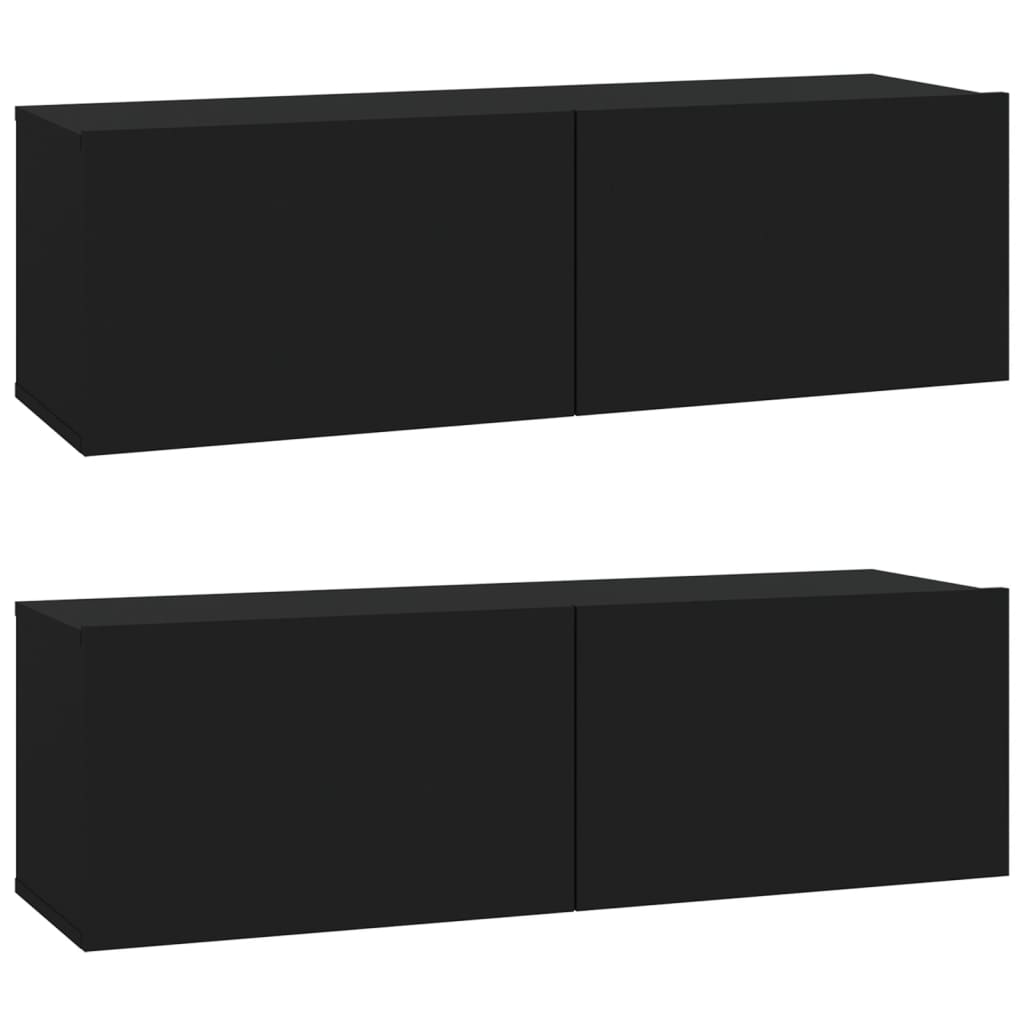 Tv-wandmeubels 2 st 100x30x30 cm hout bruin eikenkleurig