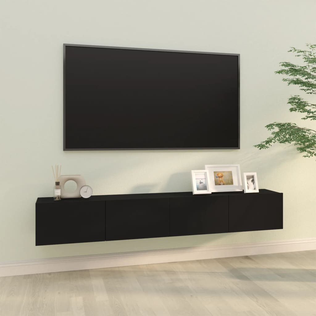 Tv-wandmeubels 2 st 100x30x30 cm hout eikenkleurig