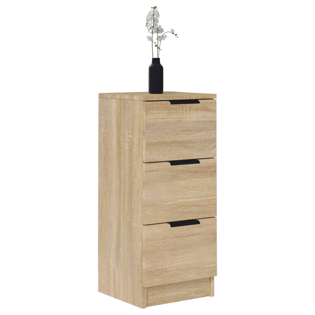 Dressoirs 2 st 30x30x70 cm bewerkt hout