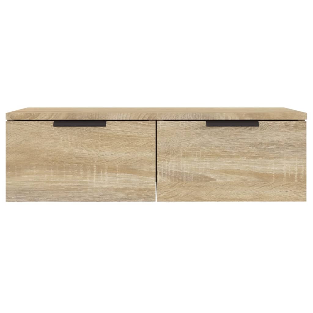 Wandkast 68x30x20 cm bewerkt hout oud houtkleurig