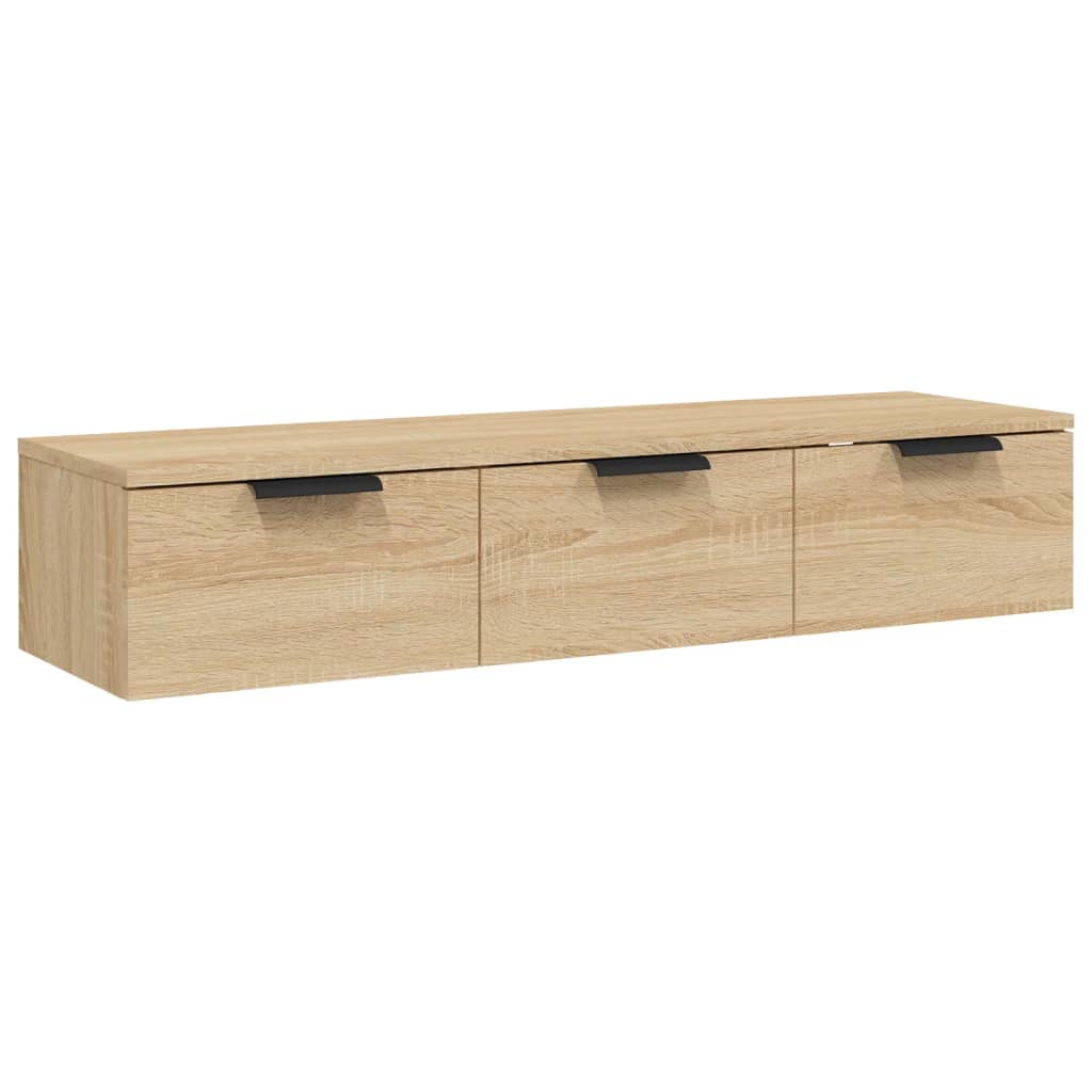 Wandkast 102x30x20 cm bewerkt hout