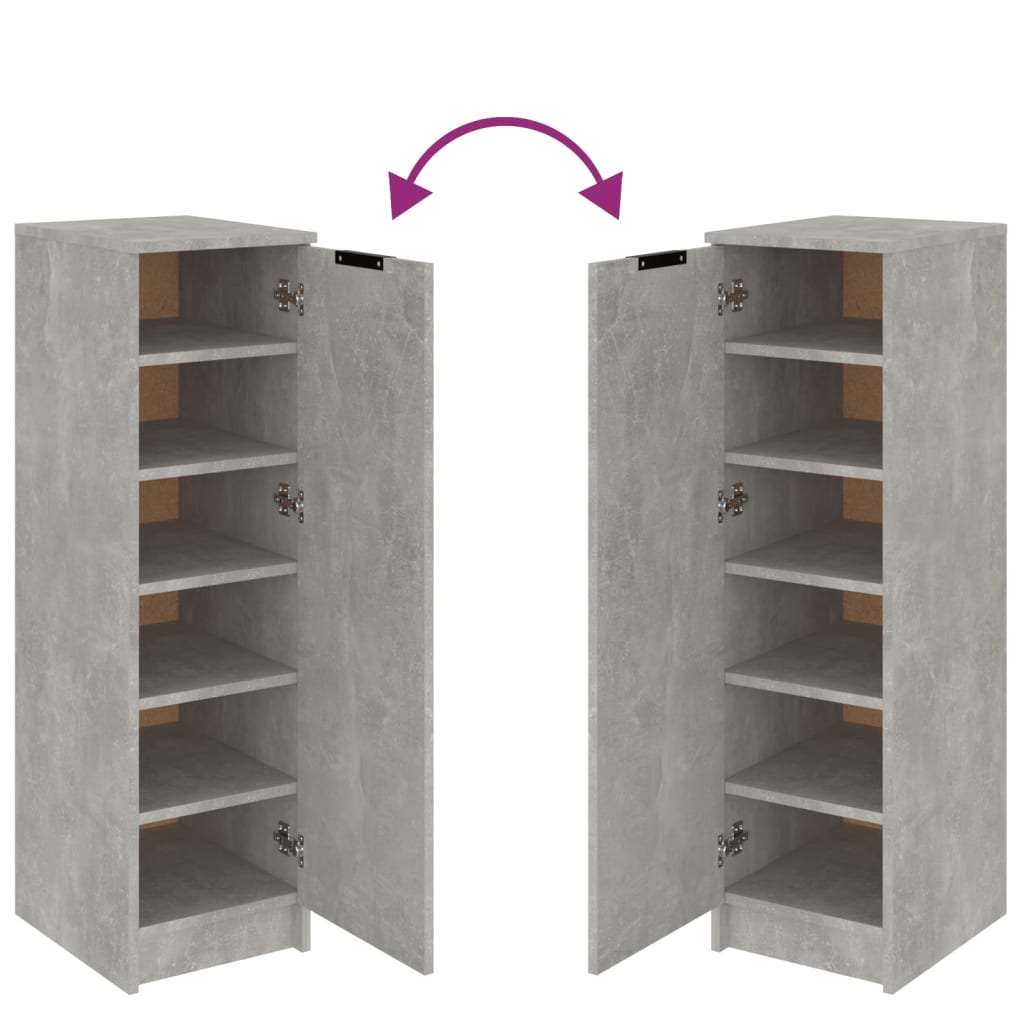 Schoenenkast 30x35x100 cm bewerkt hout eikenkleur