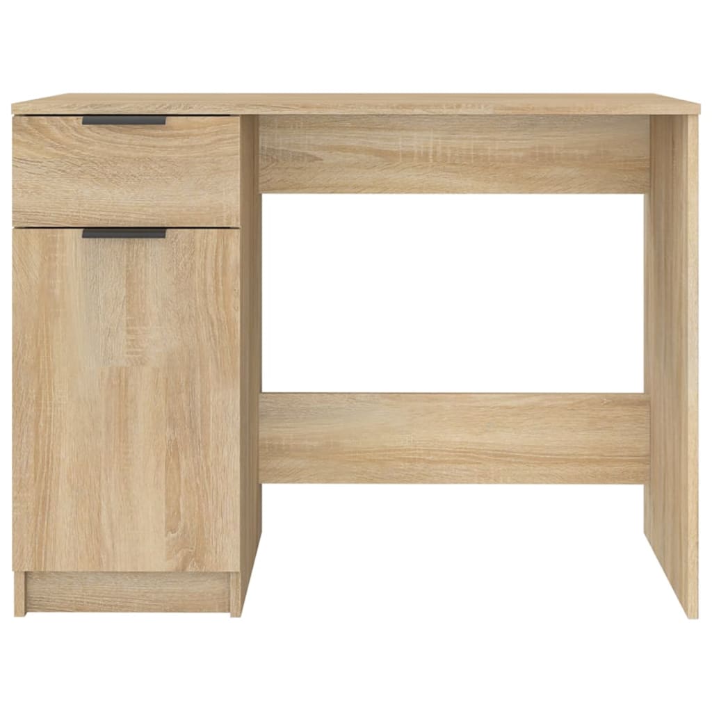 Bureau 100x50x75 cm bewerkt hout eikenkleurig