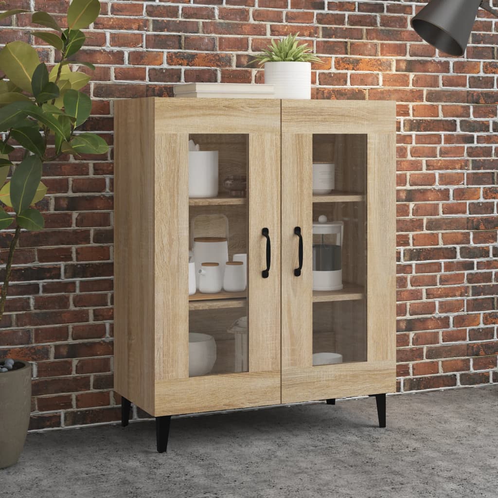 Dressoir 69,5x34x90 cm bewerkt hout eikenkleurig