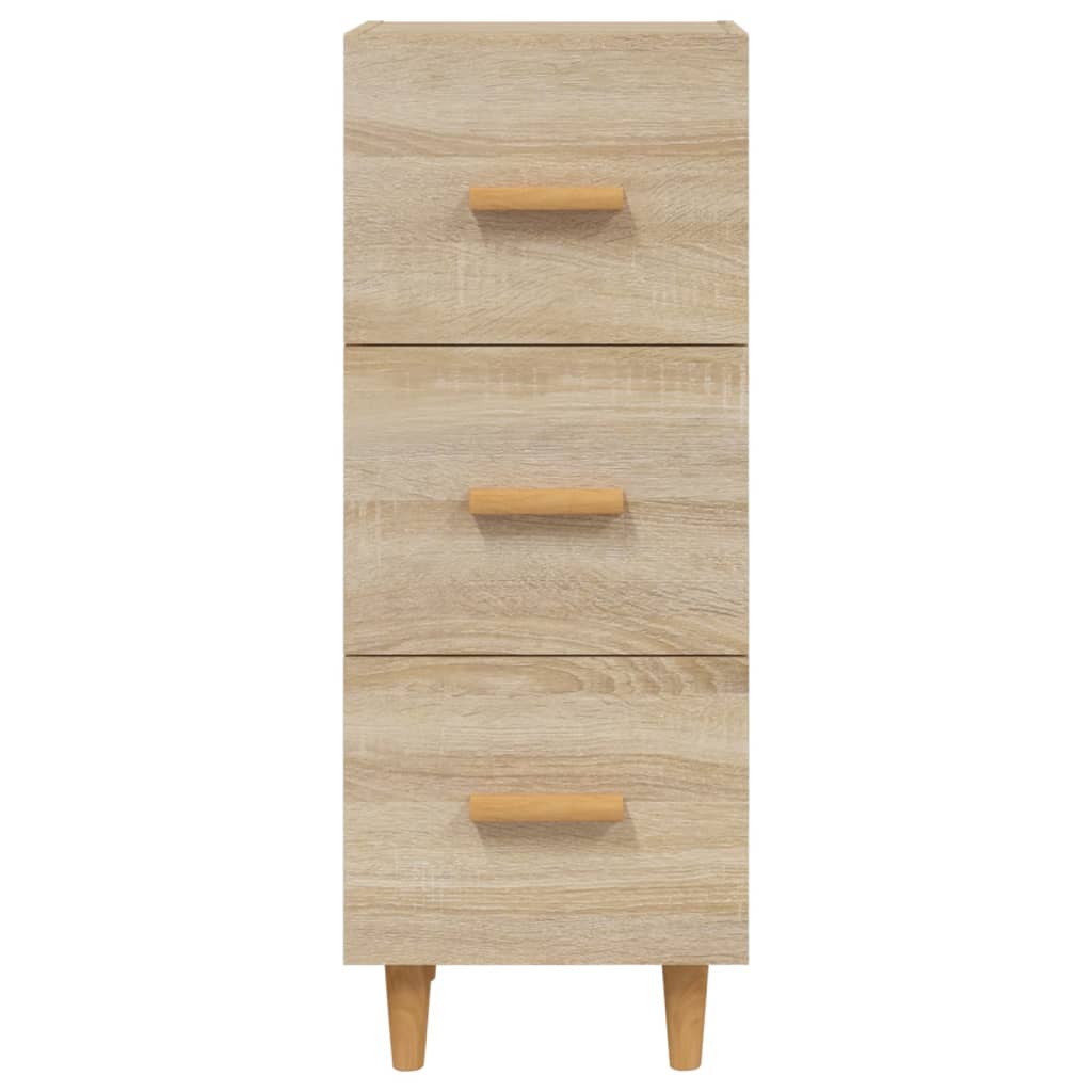 Dressoir 34,5x34x90 cm bewerkt hout eikenkleurig