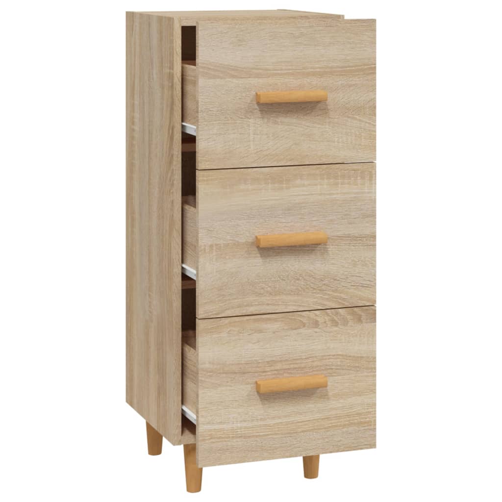 Dressoir 34,5x34x90 cm bewerkt hout eikenkleurig