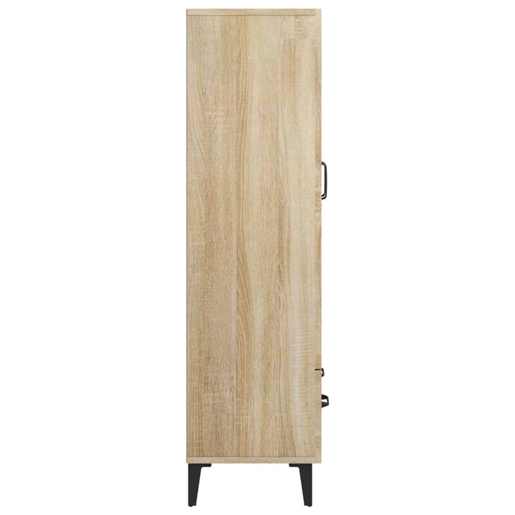 Hoge kast 70x31x115 cm bewerkt hout