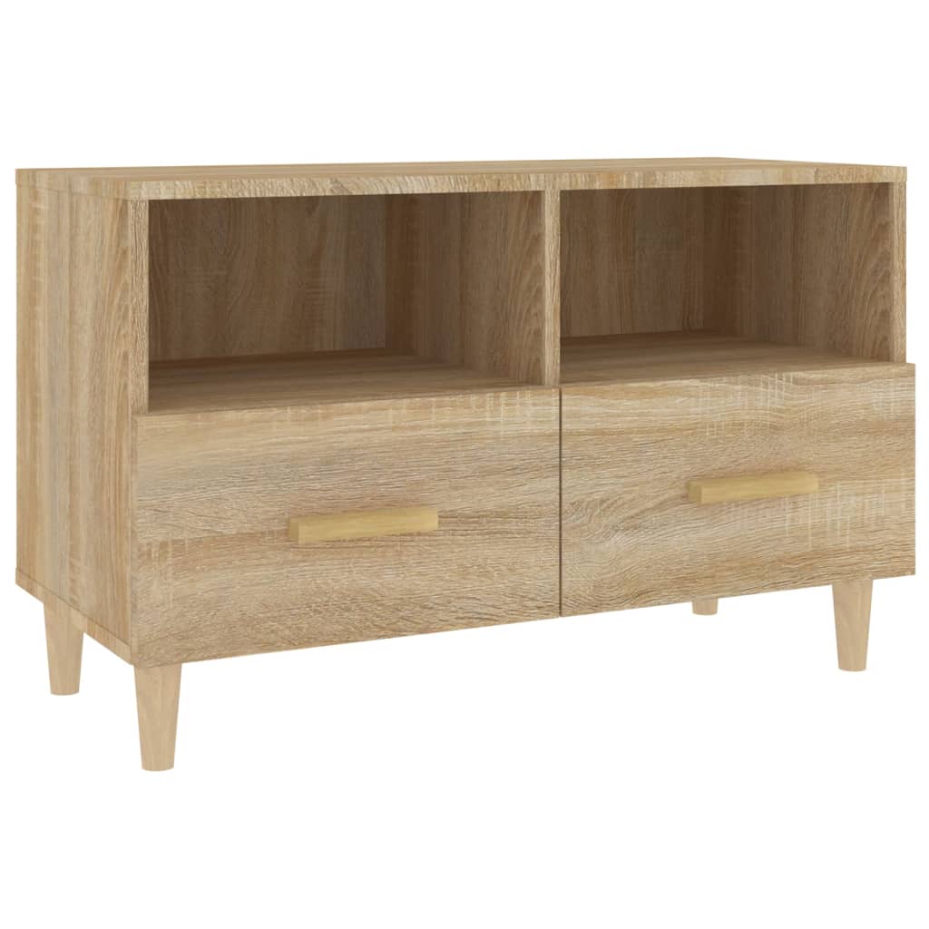 Tv-meubel 80x36x50 cm bewerkt hout