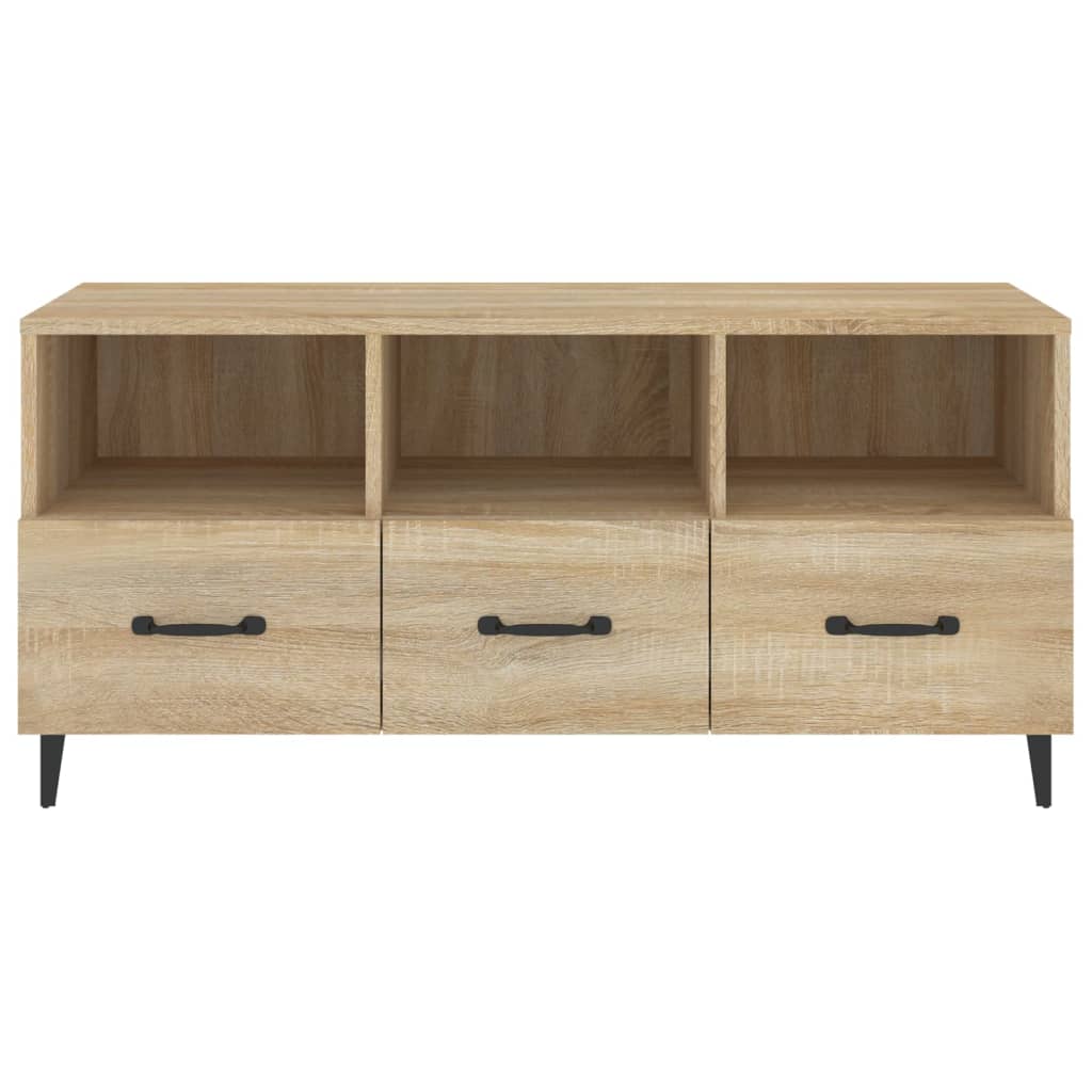 Tv-meubel 102x35x50 cm bewerkt hout