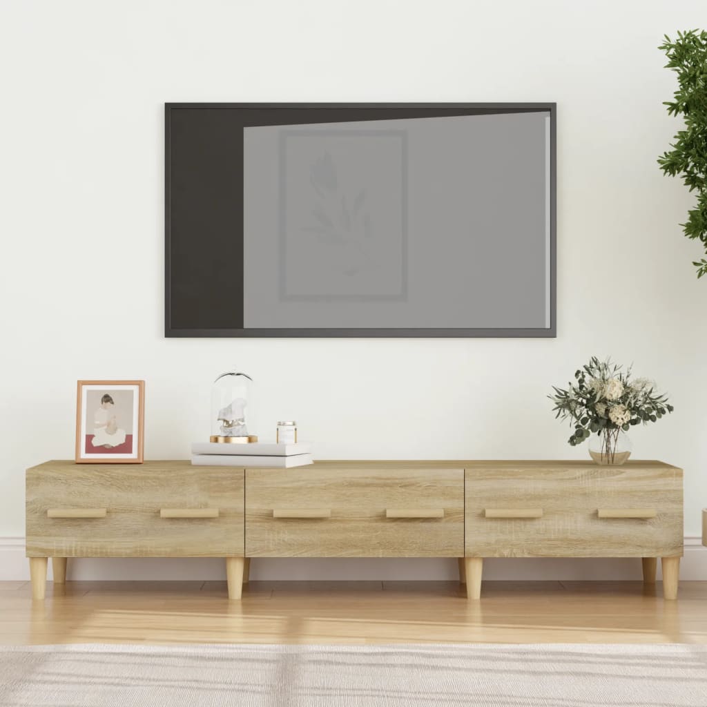 Tv-meubel 150x34,5x30 cm bewerkt hout