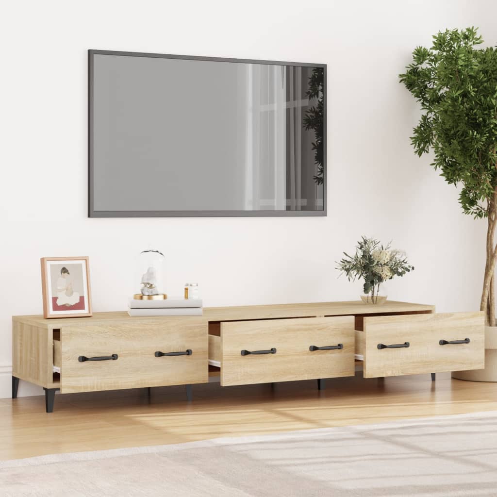 Tv-meubel 150x34,5x30 cm bewerkt hout