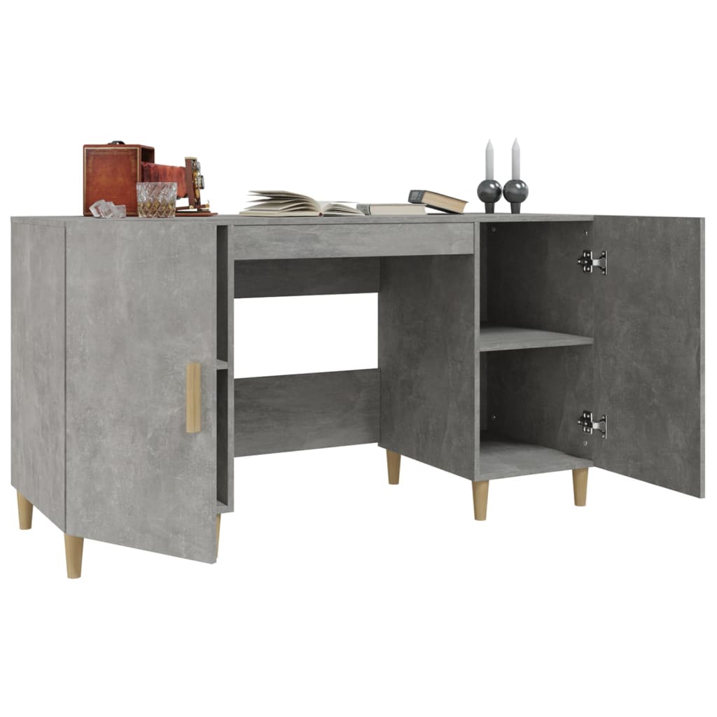 Bureau 140x50x75 cm bewerkt hout eikenkleurig