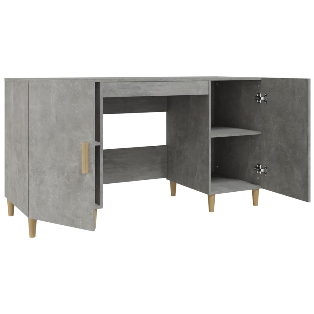 Bureau 140x50x75 cm bewerkt hout eikenkleurig