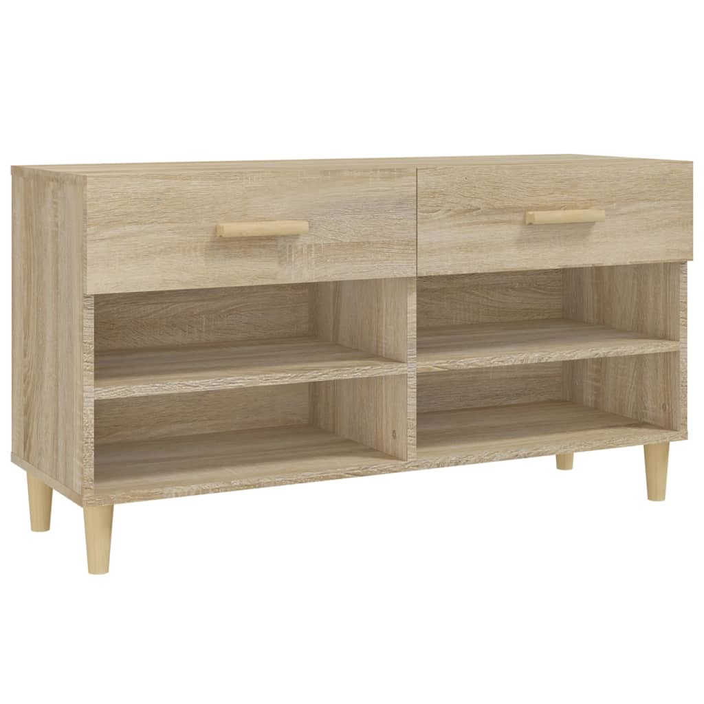 Schoenenkast 102x35x55 cm bewerkt hout