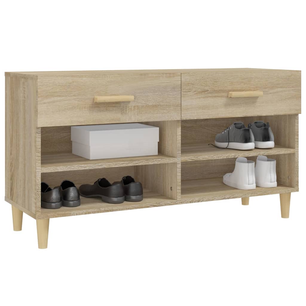 Schoenenkast 102x35x55 cm bewerkt hout