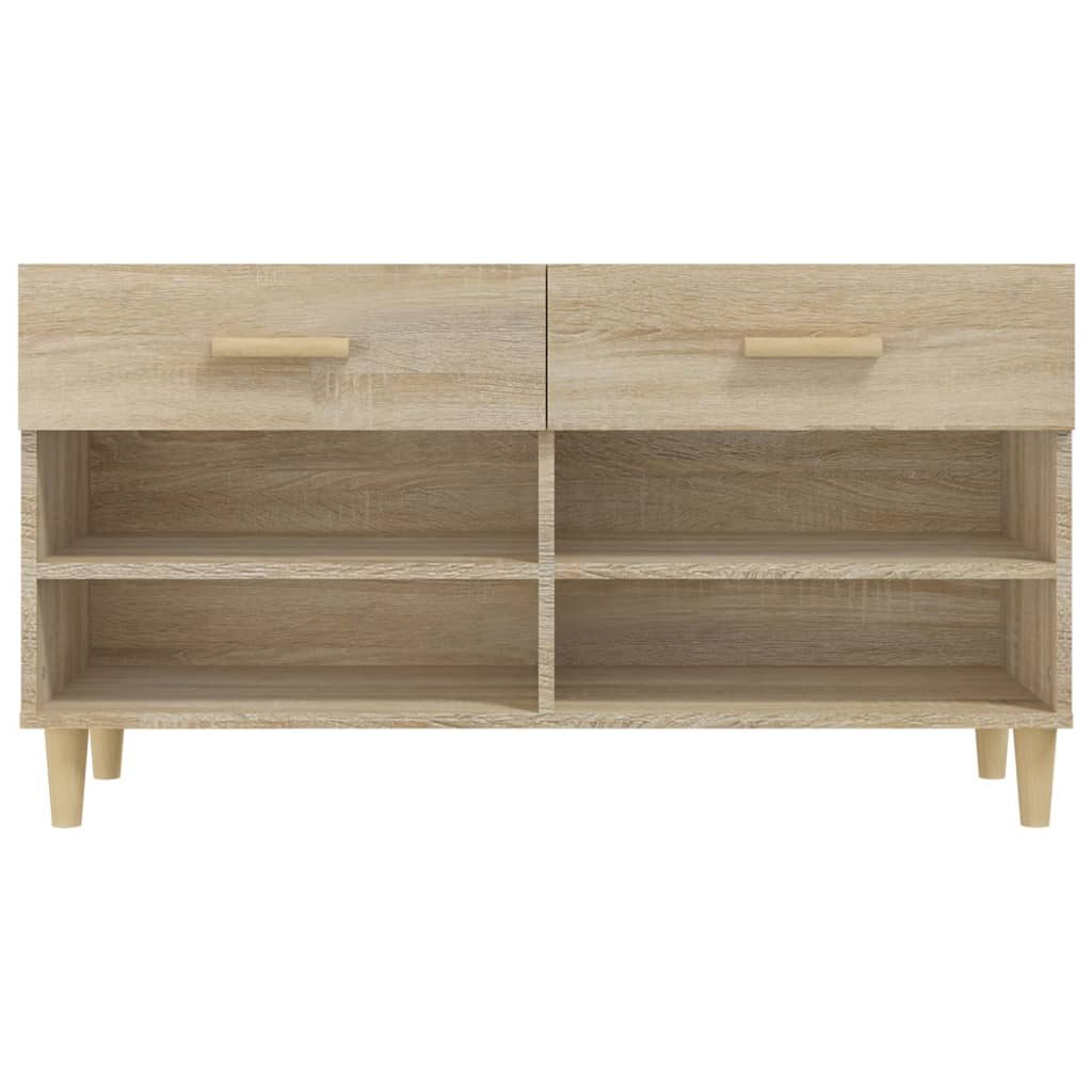 Schoenenkast 102x35x55 cm bewerkt hout