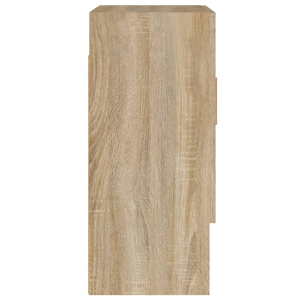 Wandkast 60x31x70 cm bewerkt hout eikenkleurig