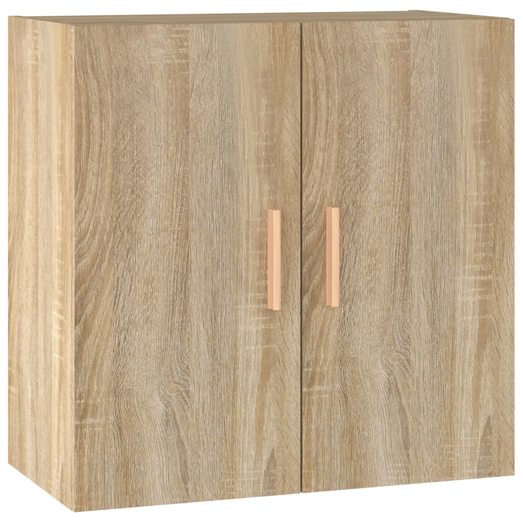 Wandkast 60x31x60 cm bewerkt hout artisanaal eikenkleurig