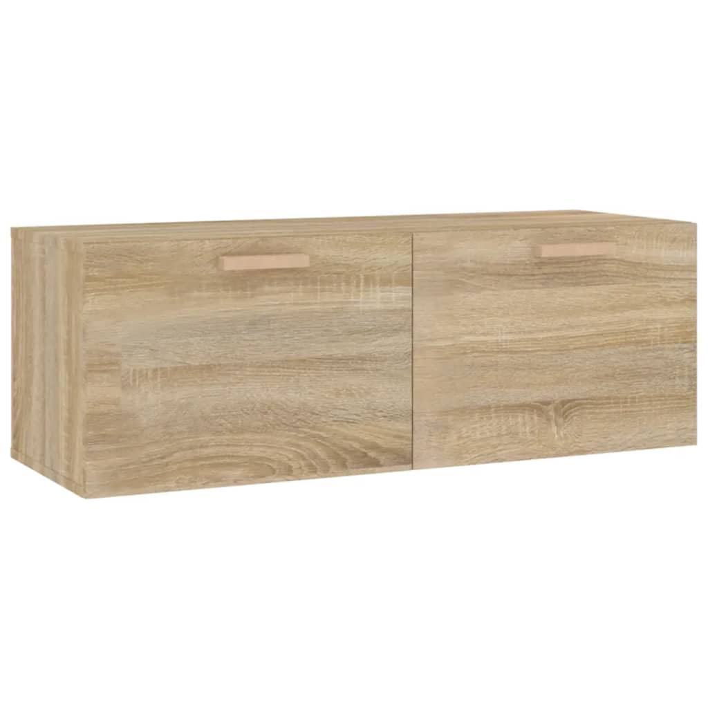 Wandkast 100x36,5x35 cm bewerkt hout