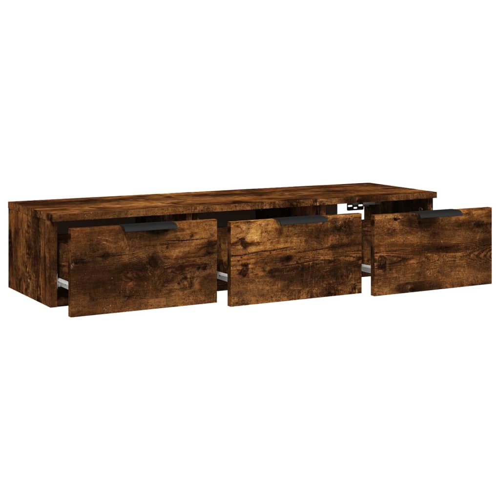 Wandkast 102x30x20 cm bewerkt hout