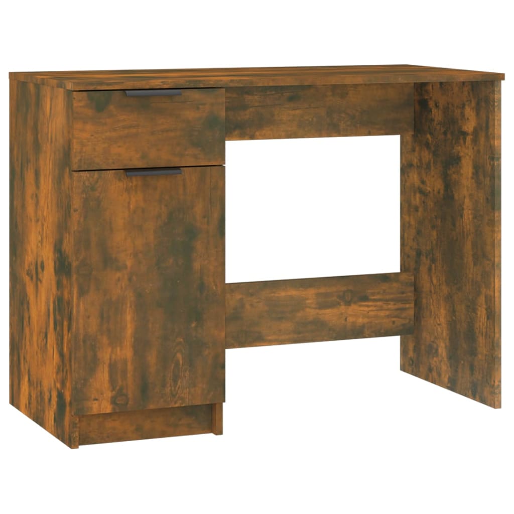 Bureau 100x50x75 cm bewerkt hout eikenkleurig