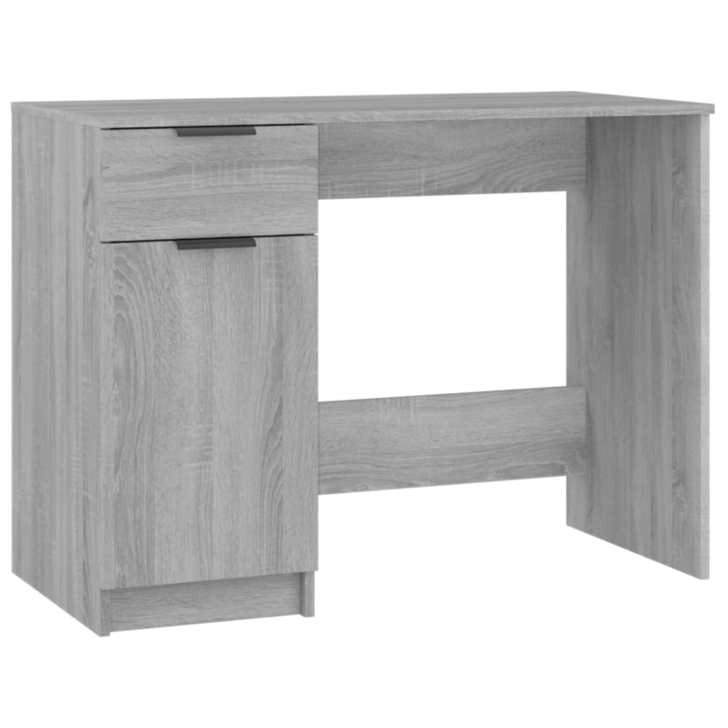 Bureau 100x50x75 cm bewerkt hout eikenkleurig